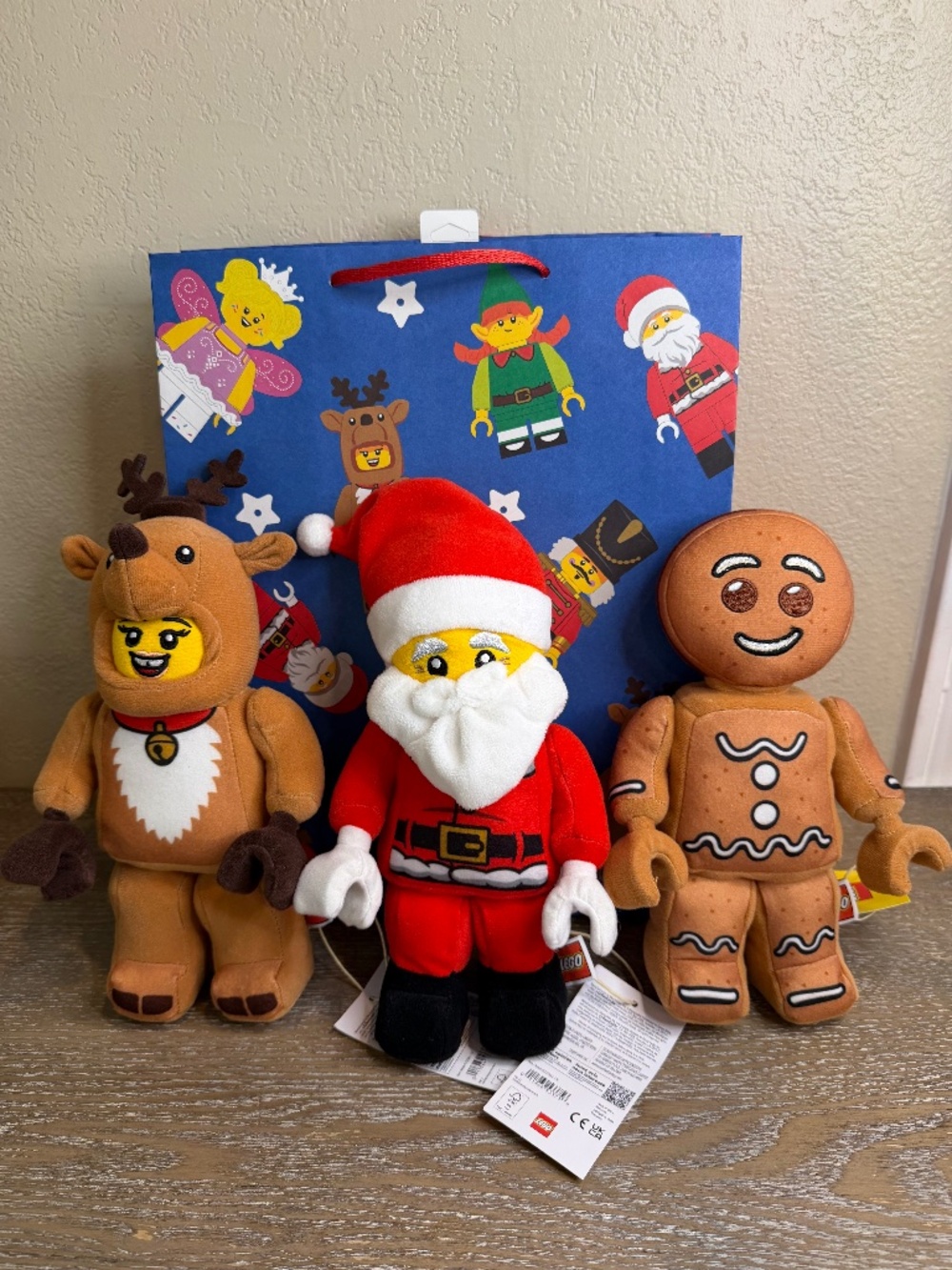 NWT Lego x Target Collab Santa, Reindeer & Gingerbread Plush Toy Christmas 2021